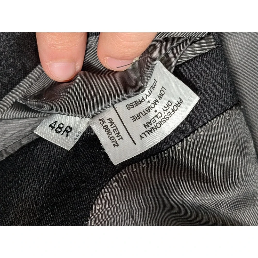 Hart Schaffner Marx Men's Blazer Charcoal Gray Wool Union USA Made Vintage